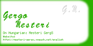 gergo mesteri business card